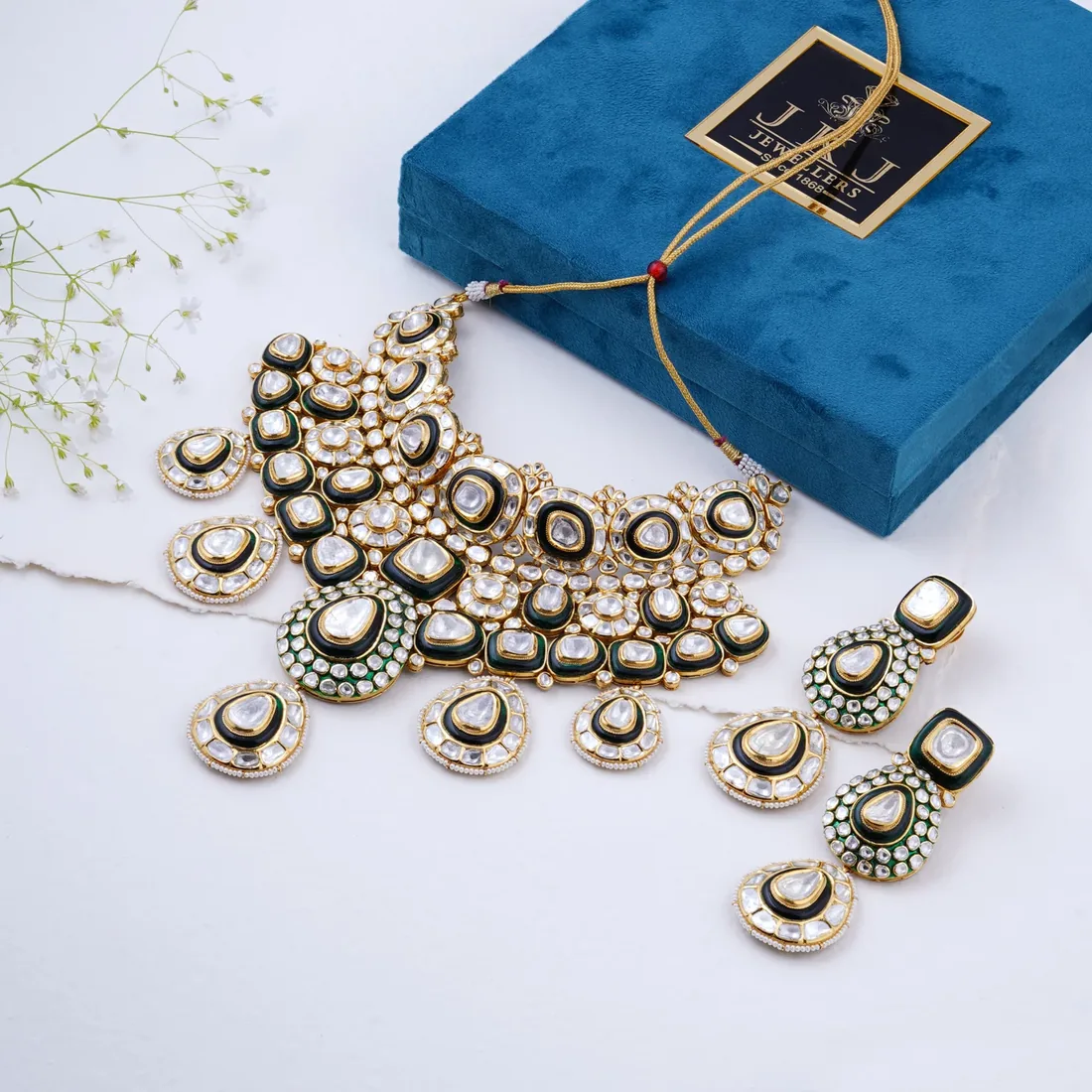 Polki Necklace & Earring Set