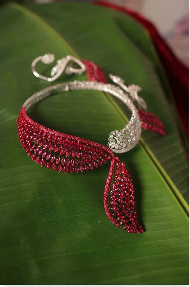 Ruby Wing Diamond Choker